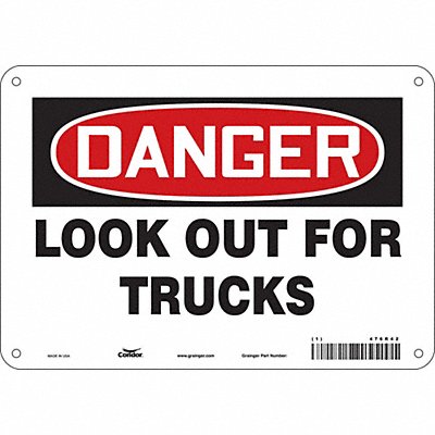 Safety Sign 7 in x 10 in Polyethylene