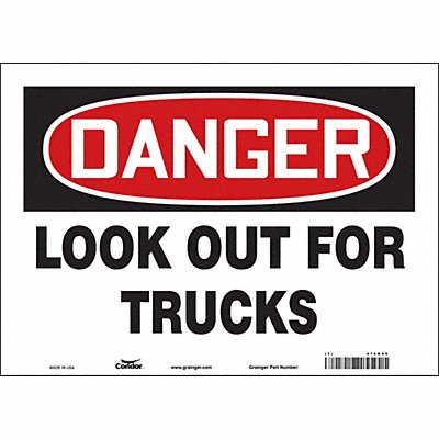 Safety Sign 10 inx14 in Vinyl