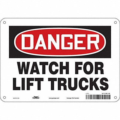Safety Sign 7 in x 10 in Aluminum