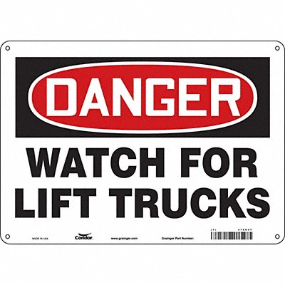 Safety Sign 10 in x 14 in Aluminum
