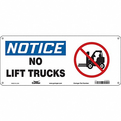 Safety Sign 7 in x 17 in Polyethylene