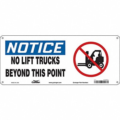 Safety Sign 7 in x 17 in Aluminum