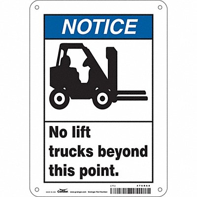 Safety Sign 10 inx7 in Polyethylene