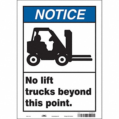 Safety Sign 14 in x 10 in Vinyl