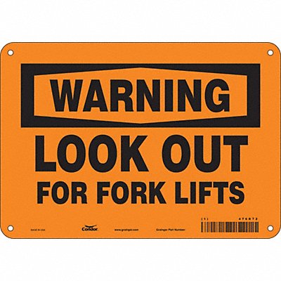 Safety Sign 7 in x 10 in Aluminum