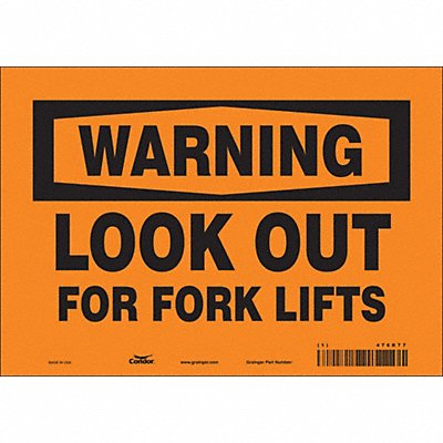 Safety Sign 7 in x 10 in Vinyl