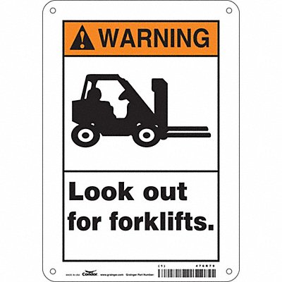 Safety Sign 10 in x 7 in Aluminum
