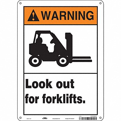 Safety Sign 14 in x 10 in Polyethylene