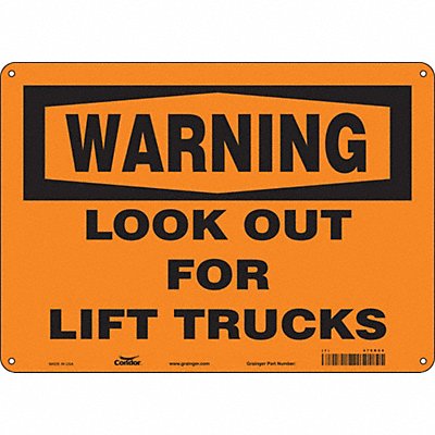 Safety Sign 10 in x 14 in Polyethylene