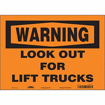 Safety Sign 10 in x 14 in Vinyl