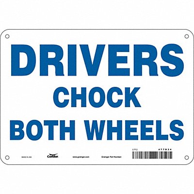 Safety Sign 7 in x 10 in Aluminum