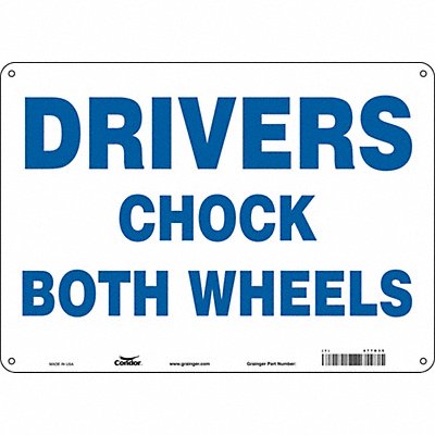 Safety Sign 10 inx14 in Aluminum