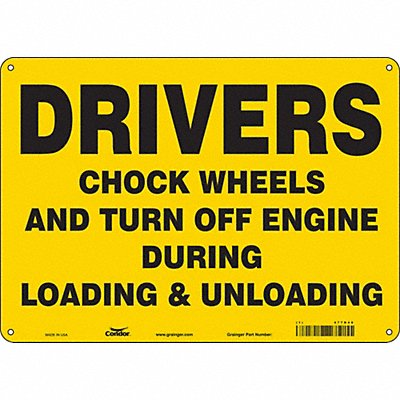 Safety Sign 10 inx14 in Aluminum