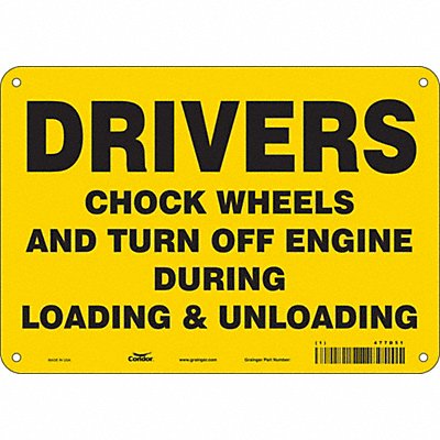 Safety Sign 7 inx10 in Vinyl