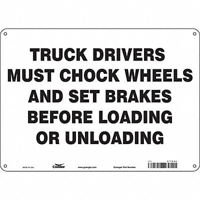 Safety Sign 10 inx14 in Aluminum