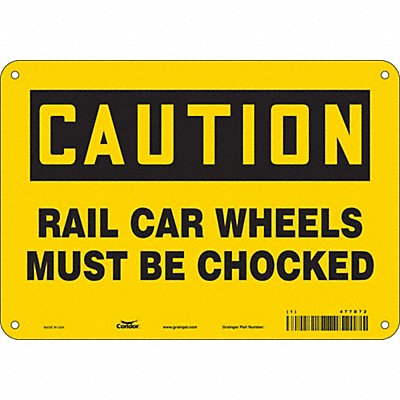 Safety Sign 7 inx10 in Polyethylene