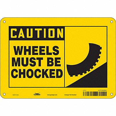 Safety Sign 7 inx10 in Polyethylene