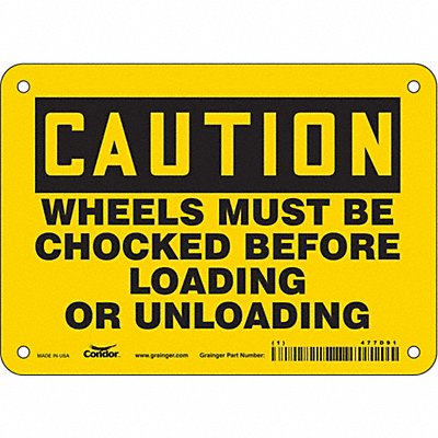 Safety Sign 5 inx7 in Vinyl