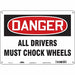 Safety Sign 10 inx14 in Polyethylene