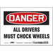 Safety Sign 5 in x 7 in Vinyl