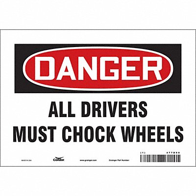 Safety Sign 7 in x 10 in Vinyl