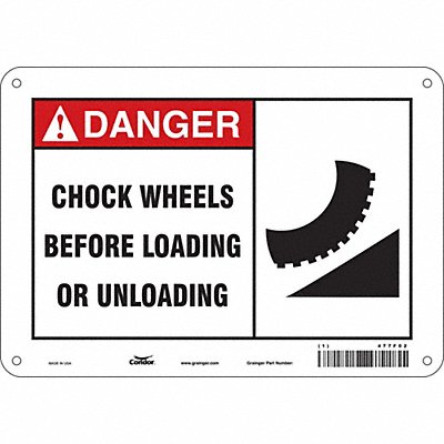 Safety Sign 7 in x 10 in Aluminum