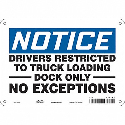 Safety Sign 7 in x 10 in Aluminum