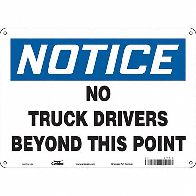 Safety Sign 10 inx14 in Polyethylene