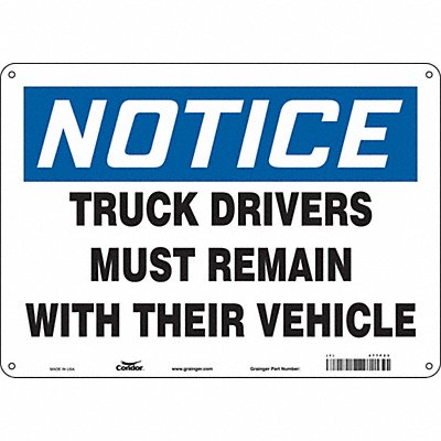Safety Sign 10 inx14 in Aluminum