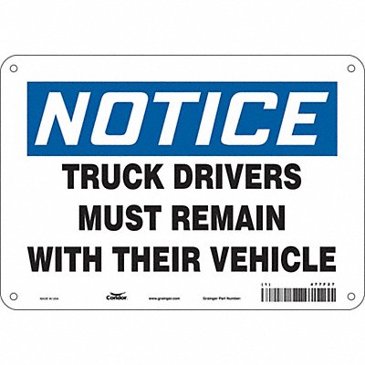Safety Sign 7 in x 10 in Vinyl