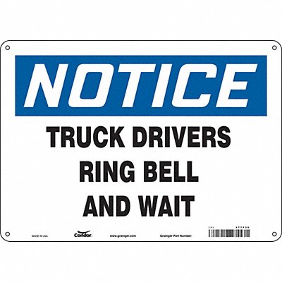 Safety Sign 10 inx14 in Aluminum