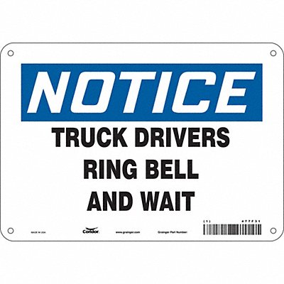 Safety Sign 7 inx10 in Polyethylene
