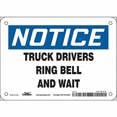 Safety Sign 5 inx7 in Vinyl