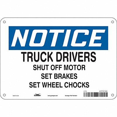 Safety Sign 7 in x 10 in Aluminum