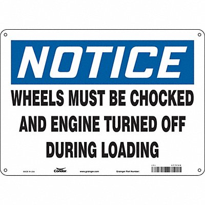 Safety Sign 10 inx14 in Aluminum