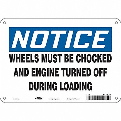 Safety Sign 7 in x 10 in Vinyl