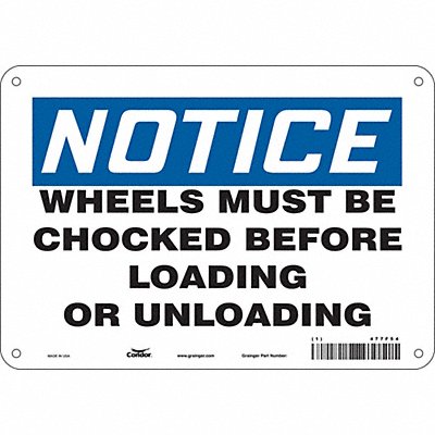 Safety Sign 7 in x 10 in Aluminum