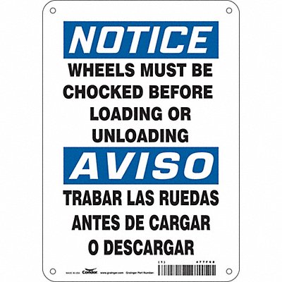 Safety Sign 10 in x 7 in Polyethylene