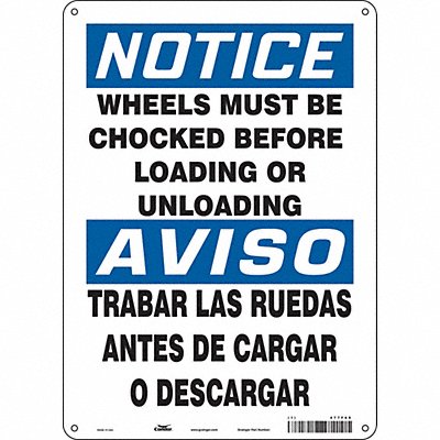 Safety Sign 14 inx10 in Polyethylene
