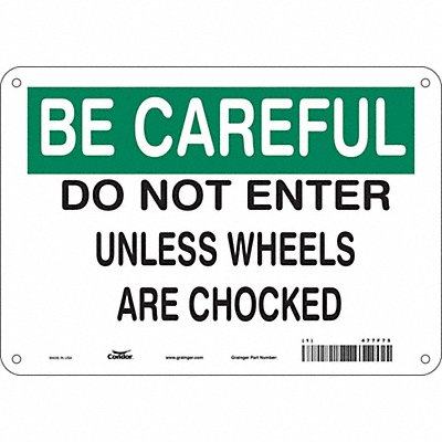 Safety Sign 7 in x 10 in Polyethylene