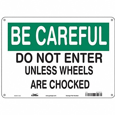 Safety Sign 10 inx14 in Polyethylene