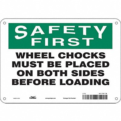 Safety Sign 7 in x 10 in Aluminum