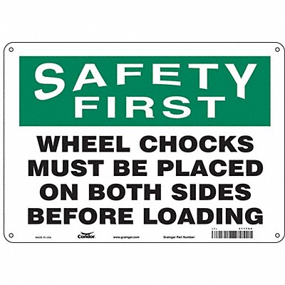 Safety Sign 10 inx14 in Aluminum