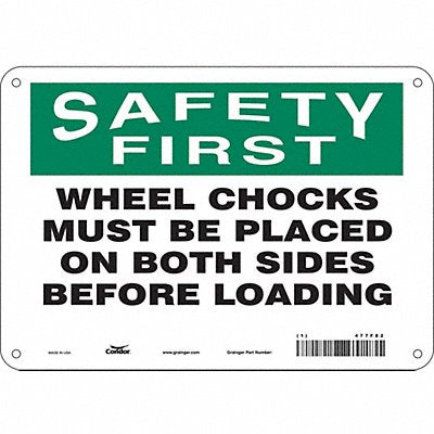 Safety Sign 7 in x 10 in Polyethylene