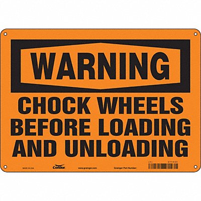 Safety Sign 10 inx14 in Polyethylene