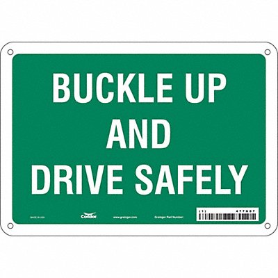 Safety Sign 7 in x 10 in Aluminum