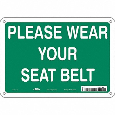 Safety Sign 7 inx10 in Polyethylene