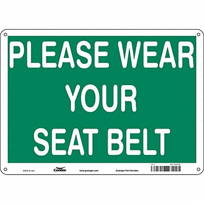 Safety Sign 10 inx14 in Polyethylene