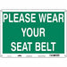 Safety Sign 10 inx14 in Polyethylene