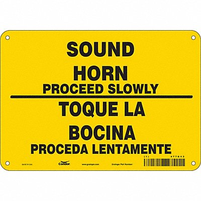 Safety Sign 7 inx10 in Polyethylene